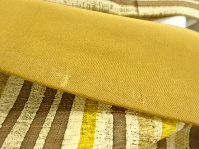 アンティーク 縞模様手織り紬着物